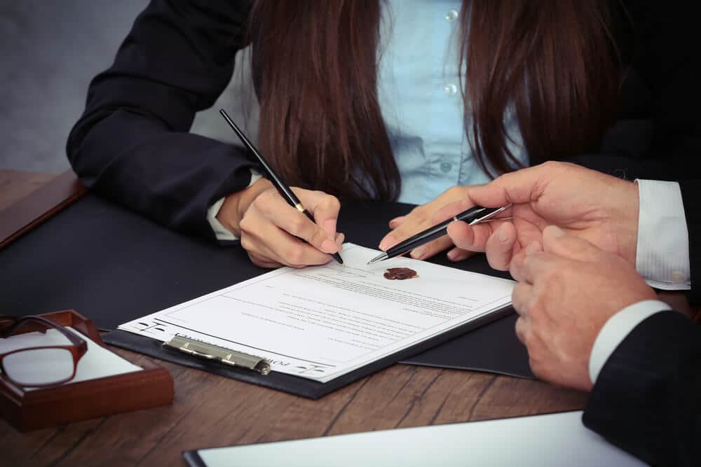 Signing legal document